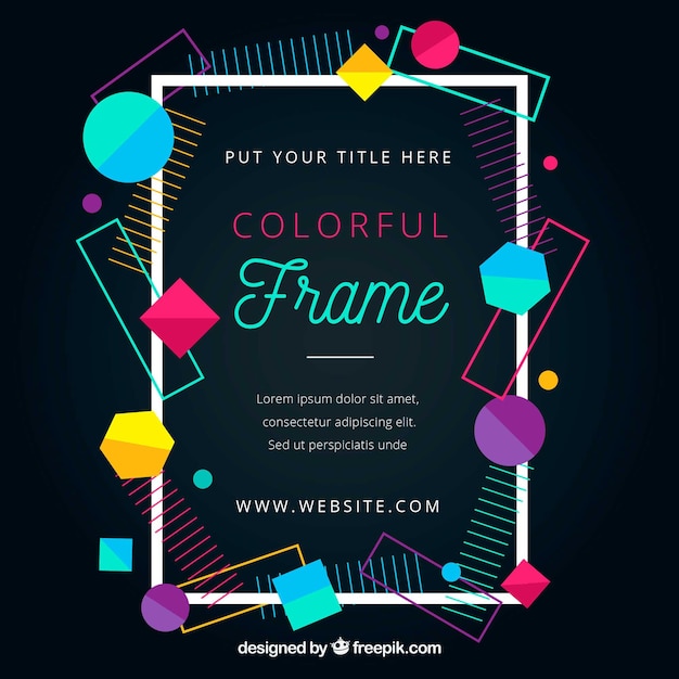 Colorful abstract frame