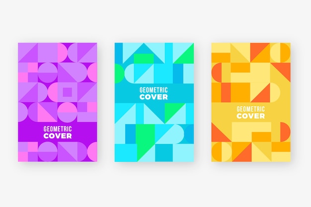 Colorful abstract geometric cover collection