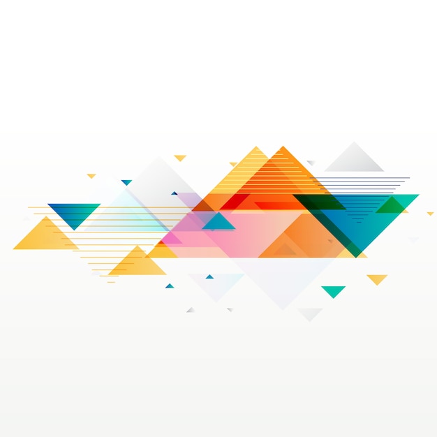 Free vector colorful abstract geometric triangle shapes background