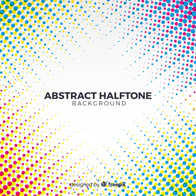 Free vector colorful abstract halftone background