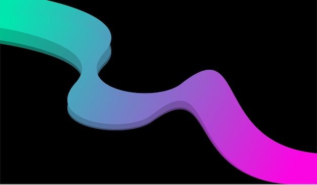 A colorful abstract image of a wavy line with the word's on it.