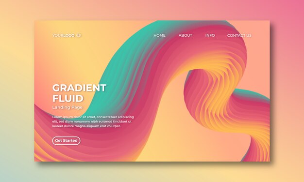 Colorful abstract landing page