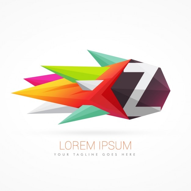 colorful abstract logo with letter Z