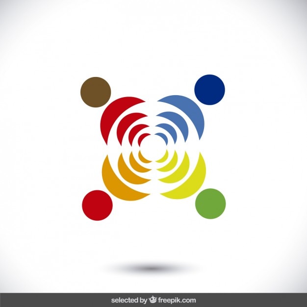 Бесплатное векторное изображение Красочный абстрактный логотип