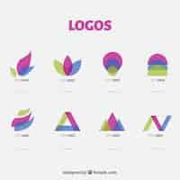 Free vector colorful abstract logos