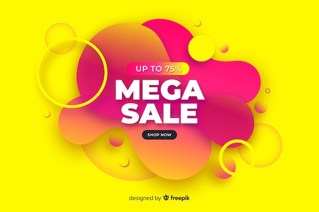Colorful abstract mega sales background