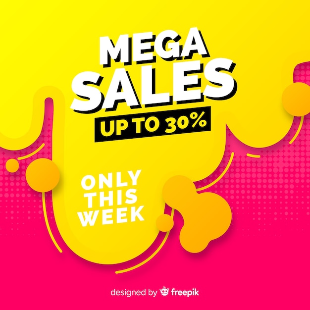 Colorful abstract mega sales background