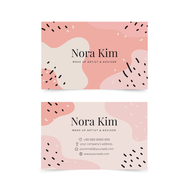 Free vector colorful abstract painted business card