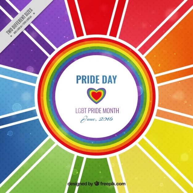 Free vector colorful abstract pride day background