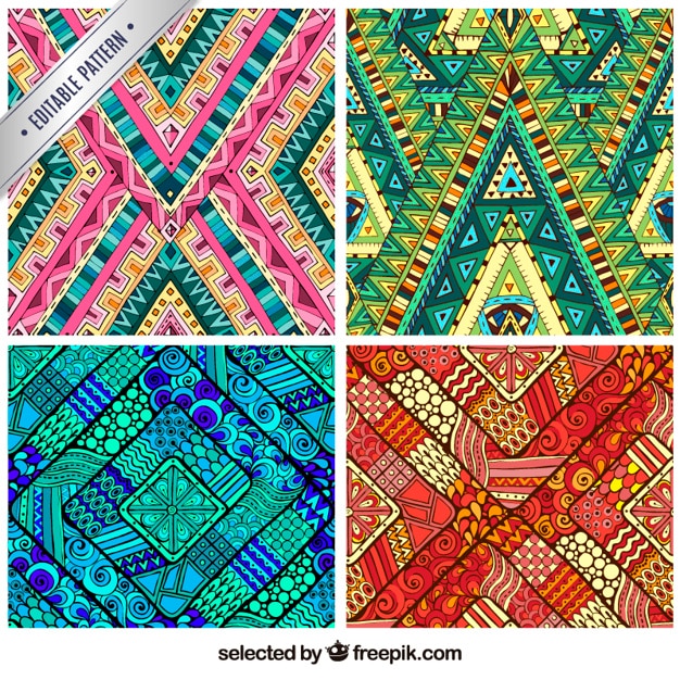 Free vector colorful abstract prints