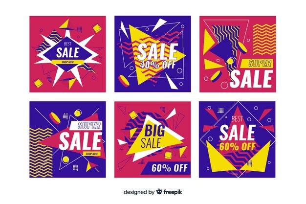 Colorful abstract sale instagram post collection