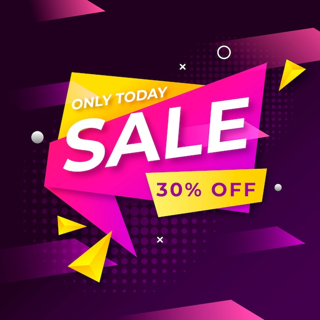 Colorful abstract sales banner