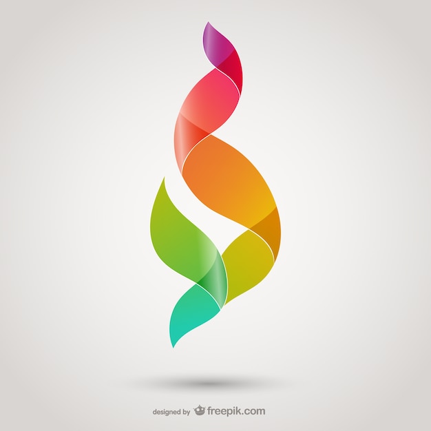 Free vector colorful abstract shape