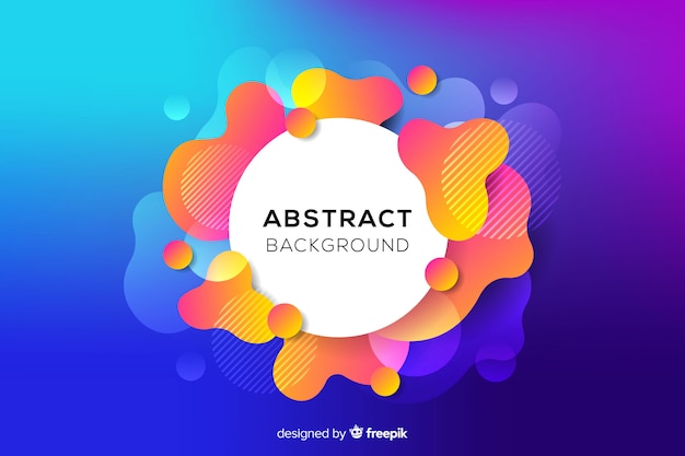 Free vector colorful abstract shapes background