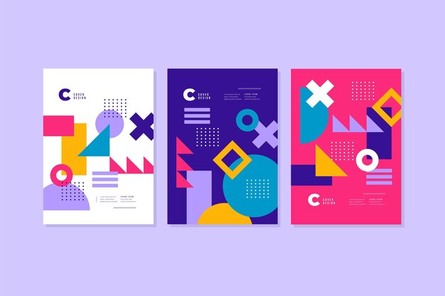 Colorful abstract shapes cover sets