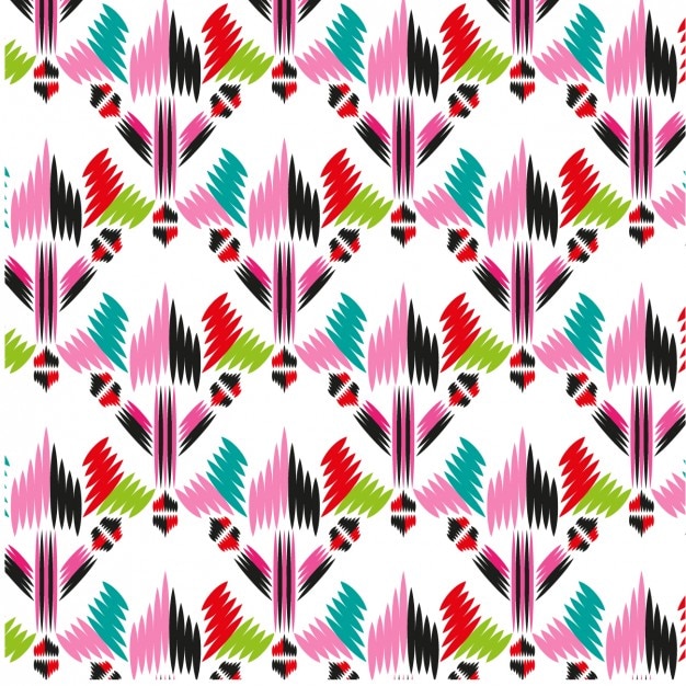 Colorful abstract shapes fabric pattern