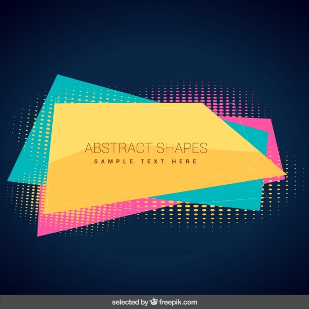 Free vector colorful abstract shapes