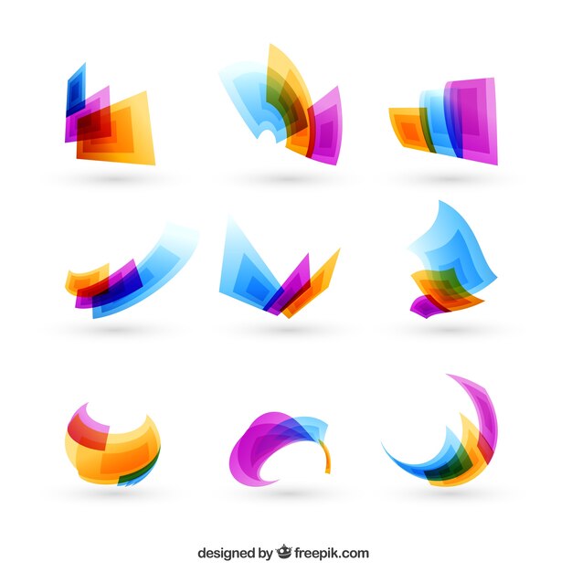 Colorful abstract shapes