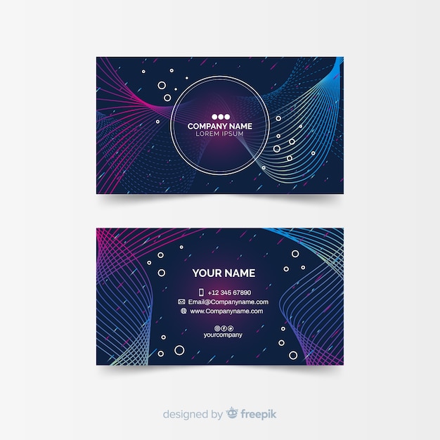 Vettore gratuito modello astratto colorato biglietto da visita