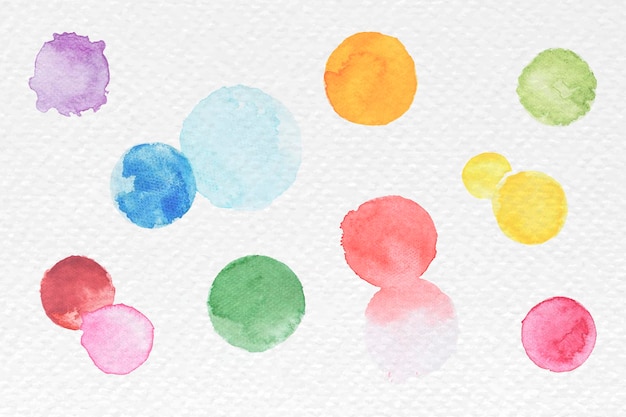 Colorful abstract watercolor blobs