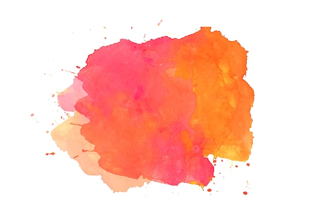 Colorful abstract watercolor stain