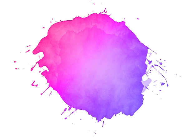 Free vector colorful abstract watercolor stain