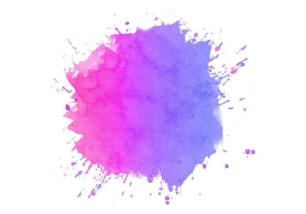 カラフルな抽象的な水彩染色