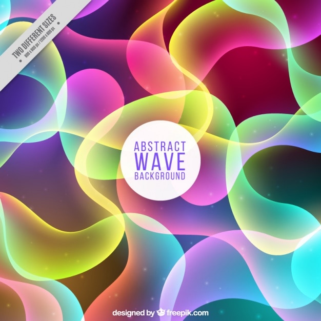 Бесплатное векторное изображение Красочные абстрактного фона волны