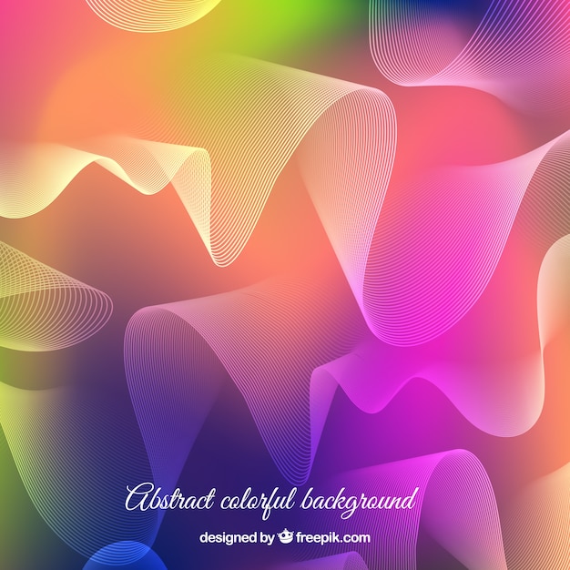 Free vector colorful abstract waves background