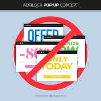 Free vector colorful ad block concept with flat design