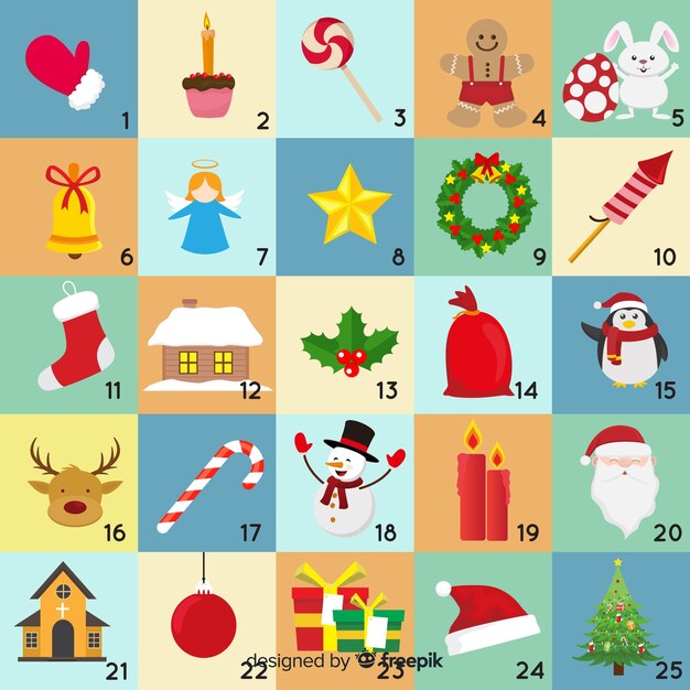 Colorful advent calendar