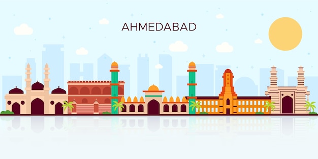 화려한 ahmedabad 스카이 라인