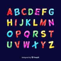 Free vector colorful alphabet