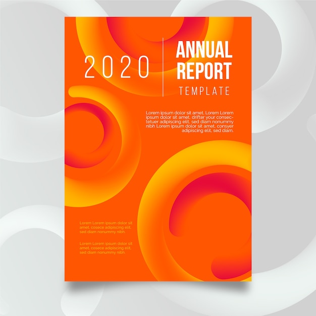 Free vector colorful annual report template