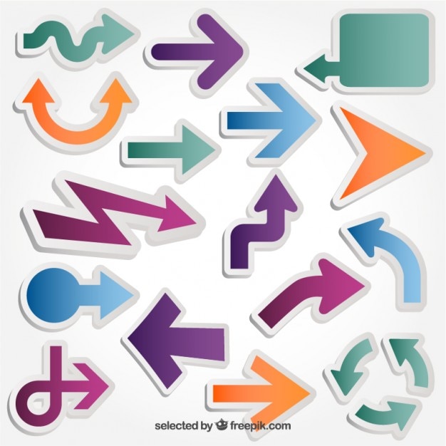 colorful arrow stickers