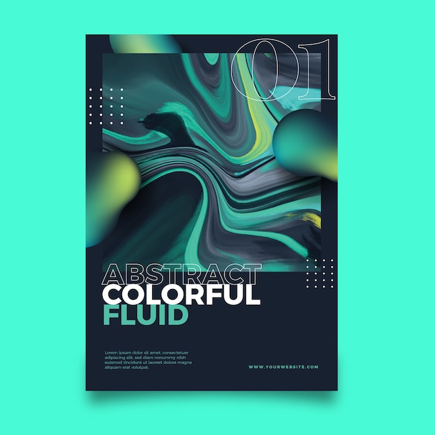 Free vector colorful artistic effect poster template