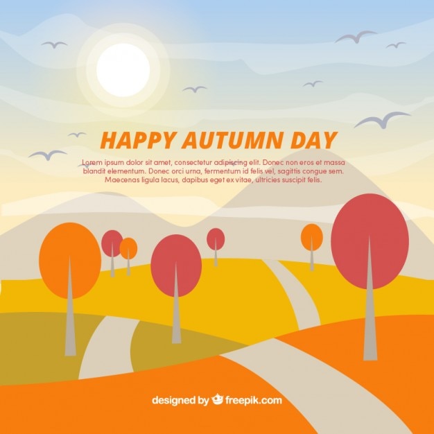Free vector colorful autumn background