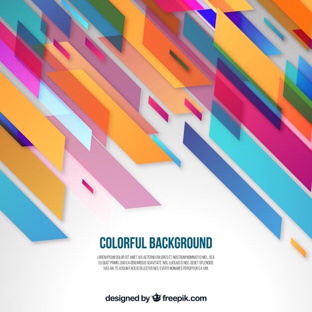 Colorful background in abstract shapes