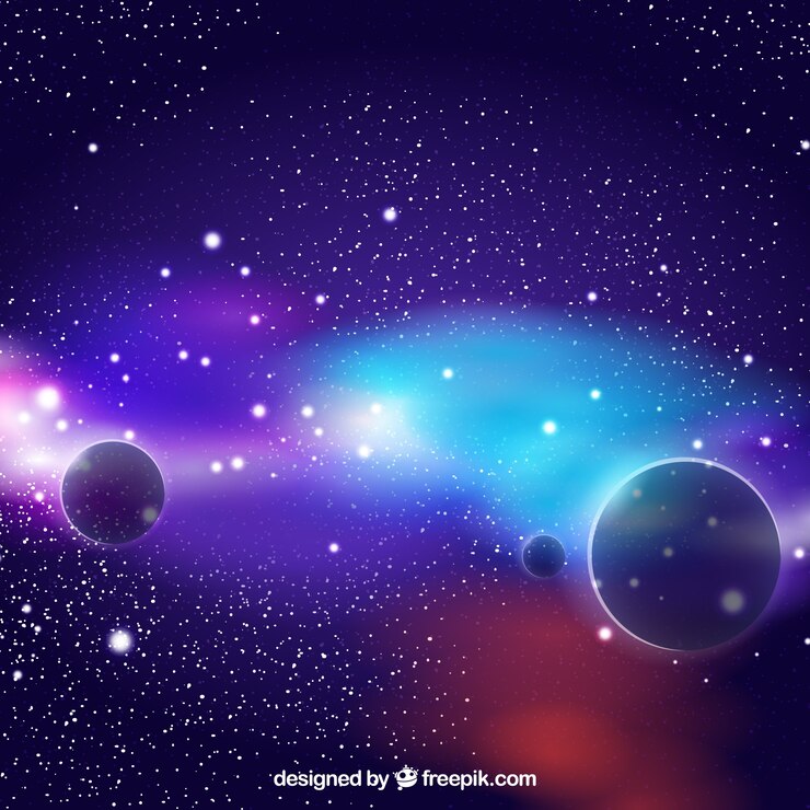Free Vector colorful background of planets
