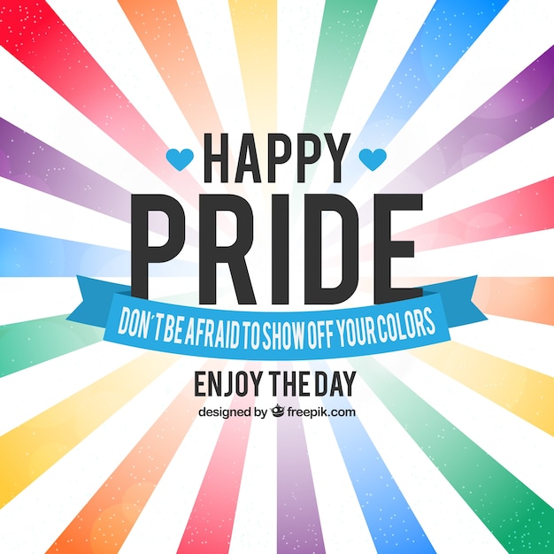 Free vector colorful background of pride day