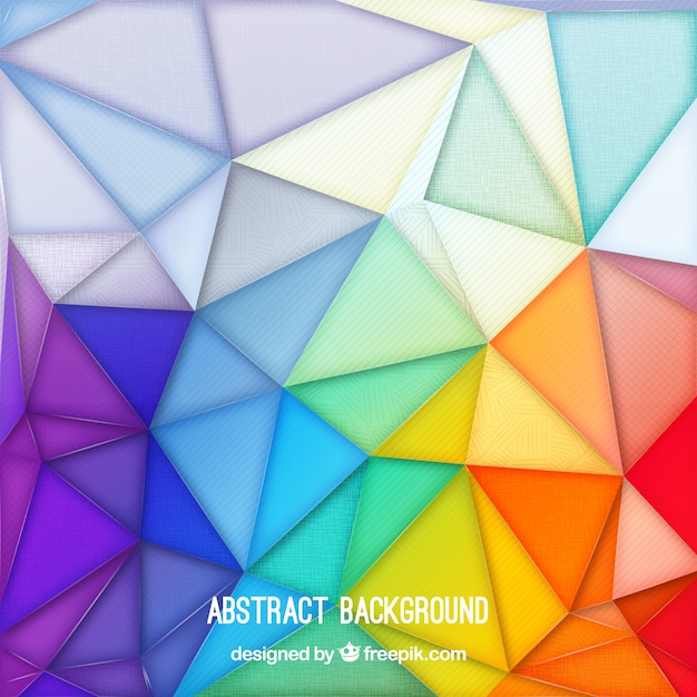 Free vector colorful background of triangles