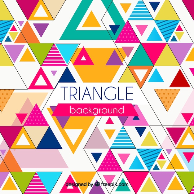 Free vector colorful background in triangular style