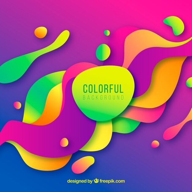 Colorful background with abstract shapes