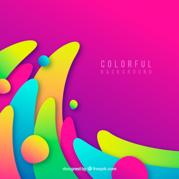 Colorful background with abstract shapes