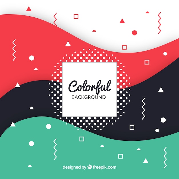 Colorful background with abstract shapes