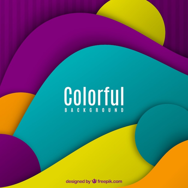 Colorful background with abstract shapes