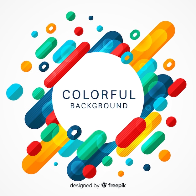 Free vector colorful background with abstract shapes