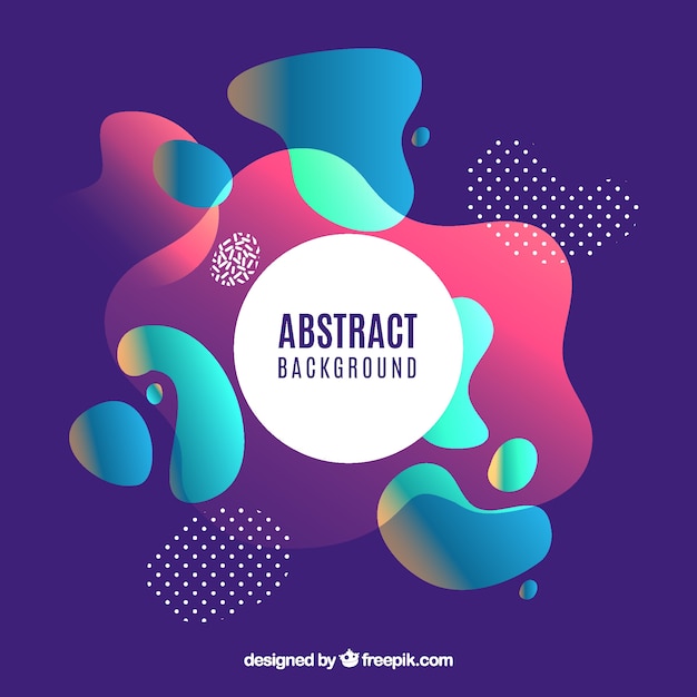 Free vector colorful background with abstract shapes