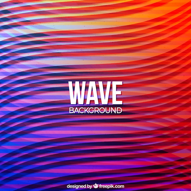 Colorful background with abstract waves