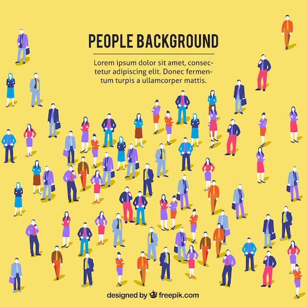 Free vector colorful background with a big crowd